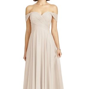Dressy collection lux ruched off the shoulder